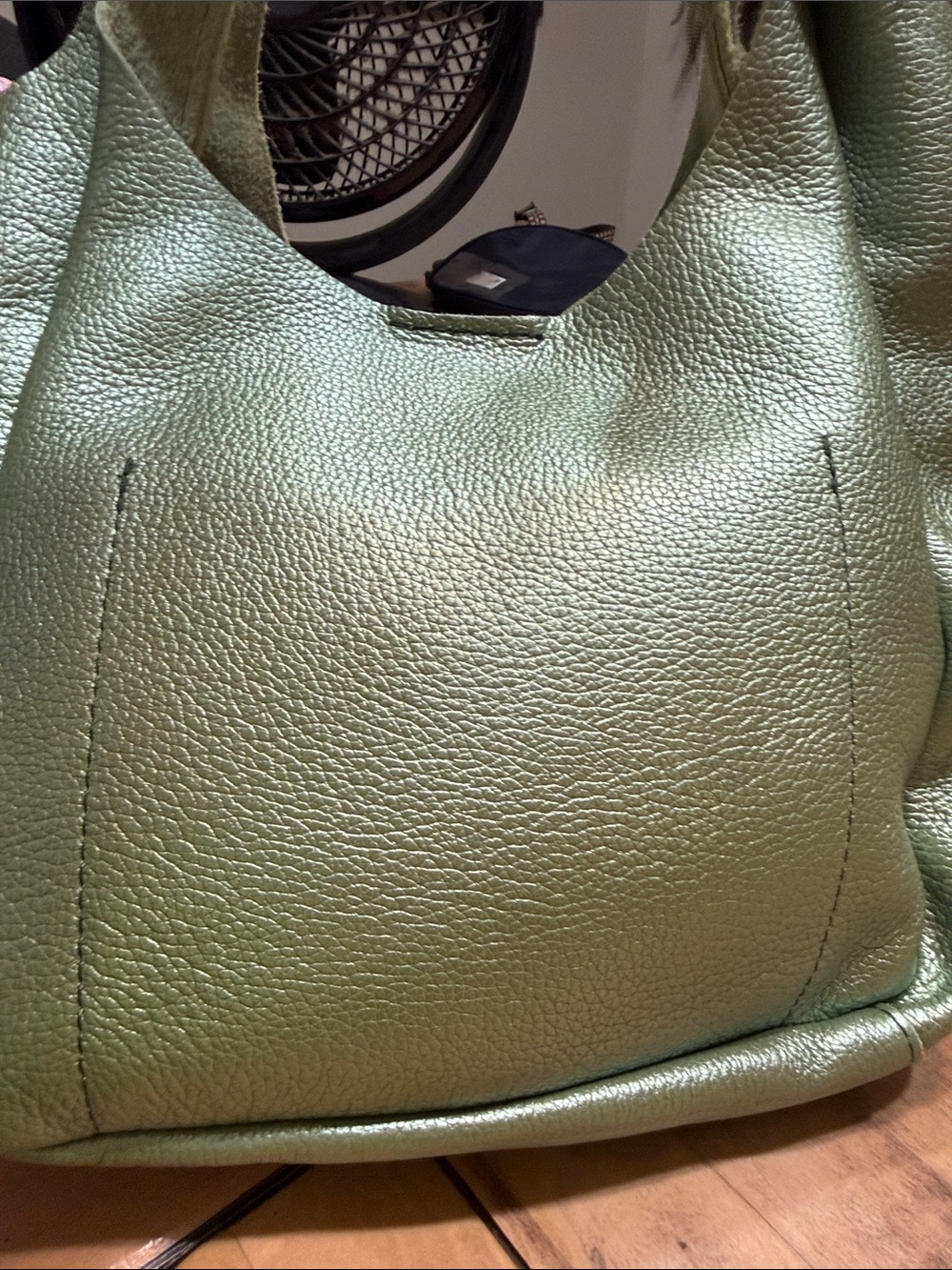 Portland Leather Beetle Madison Shoulder Bag Metallic - Picture 5 of 7